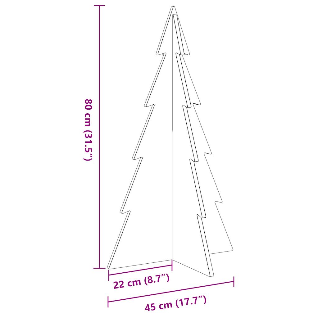 Koka Ziemassvētku Eglīte, Vaska Brūna, 80 Cm, Priedes Masīvkoks Vidaxl