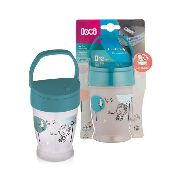 Lovi Freestyle Kubek ze słomką 250ml 12m+  35/354 Lovely Boy