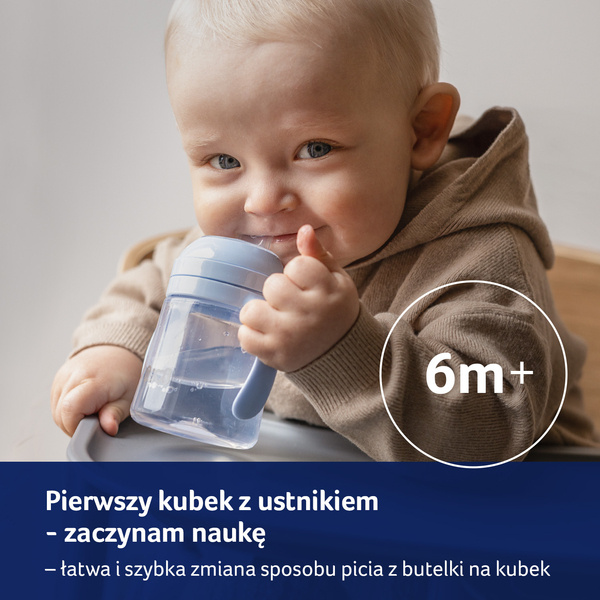 Lovi Pierwszy Kubek z Ustnikiem 150 ml Blue 35/358