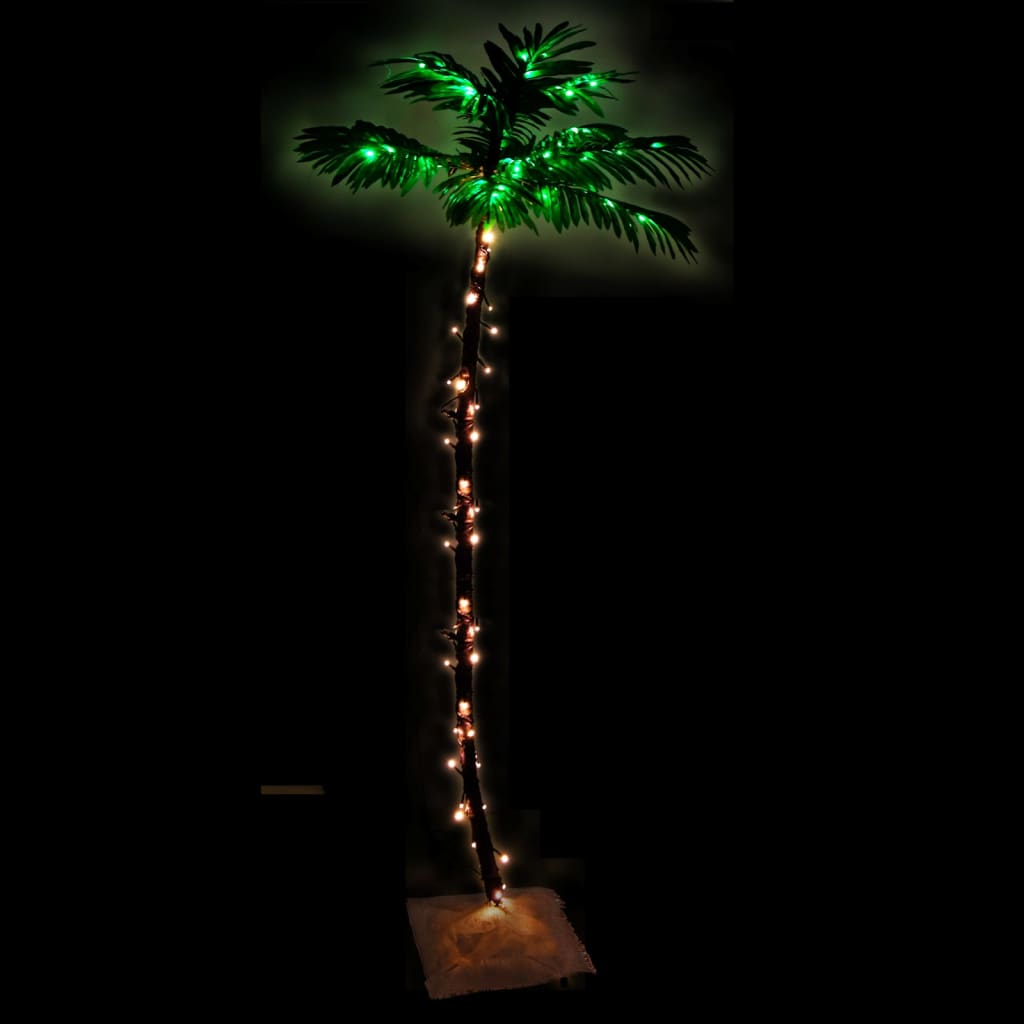 Mākslīgā Palma, 96 Silti Baltas Led, 180 Cm Vidaxl