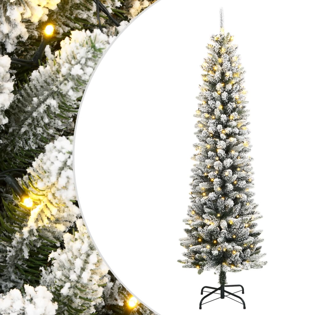 Mākslīgā Ziemassvētku Egle Ar Sniegu, 150 Cm, 150 Led Vidaxl