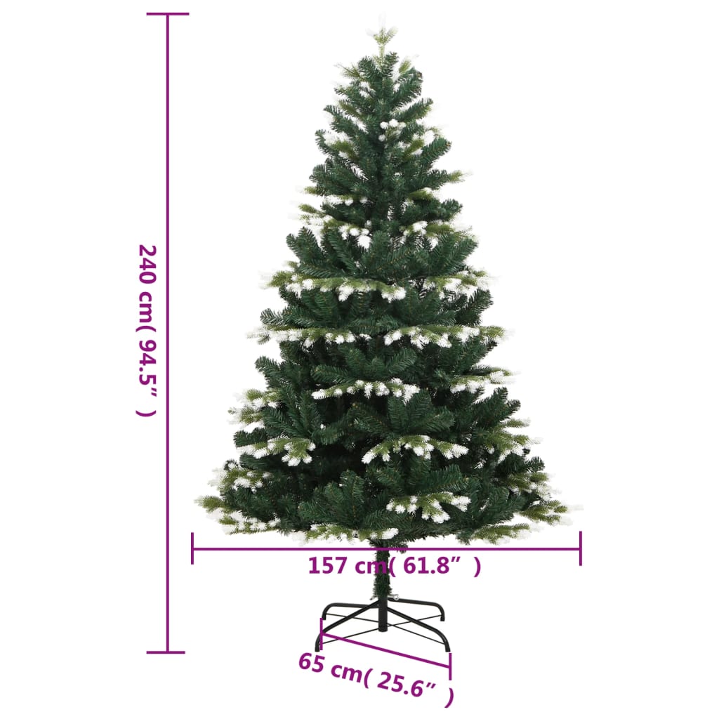 Mākslīgā Ziemassvētku Egle Ar Sniegu, 240 Cm Vidaxl