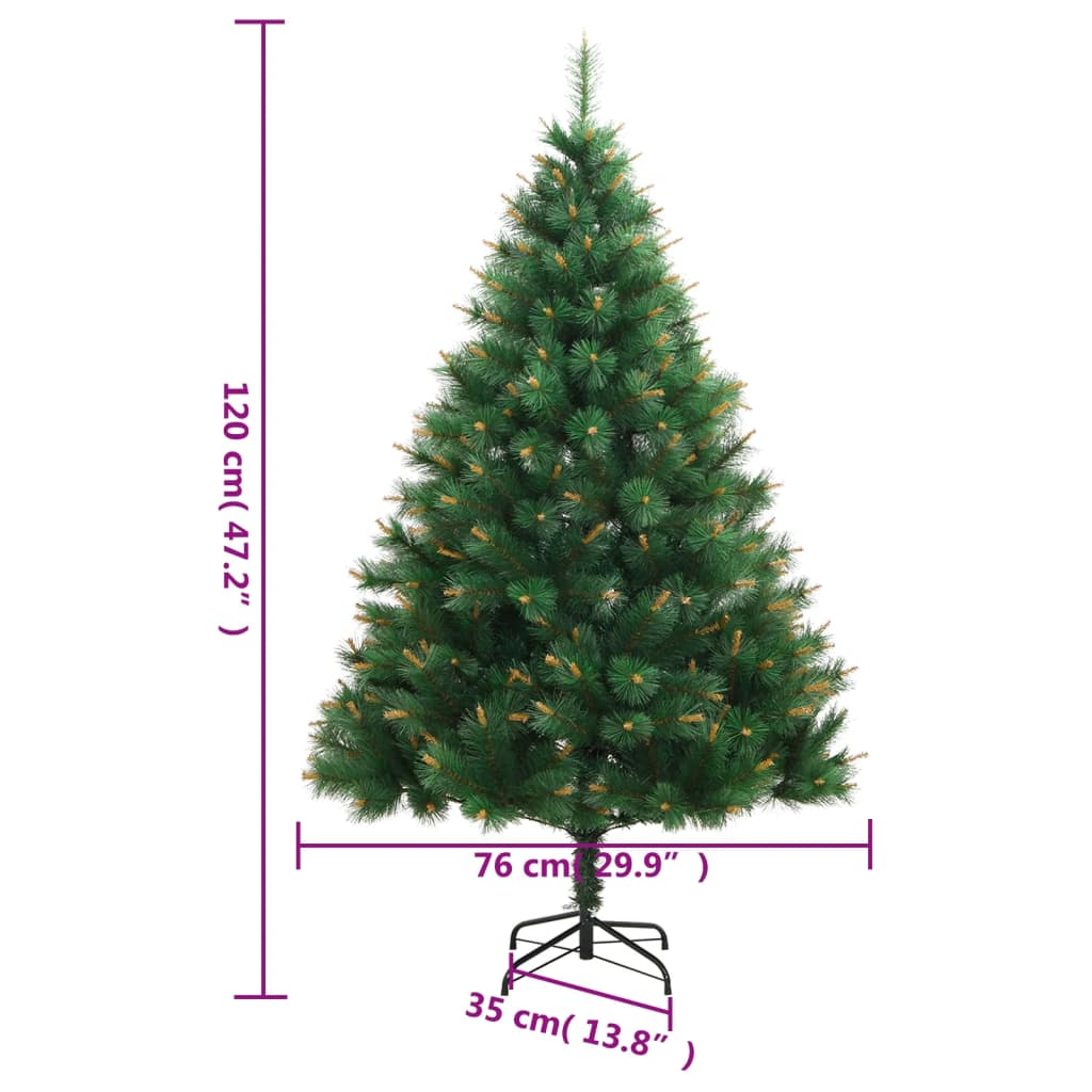 Mākslīgā Ziemassvētku Egle Ar Statīvu, 120 Cm Vidaxl