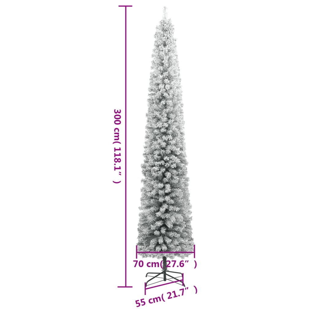 Mākslīgā Ziemassvētku Egle Ar Statīvu Un Sniegu, 300 Cm, Pvc Vidaxl