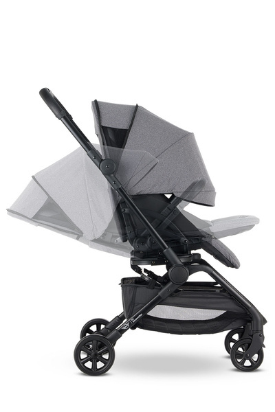 Mini by Easywalker Buggy Turn Kompaktowy Wózek Spacerowy z Obrotowym Siedziskiem 360 Soho Grey