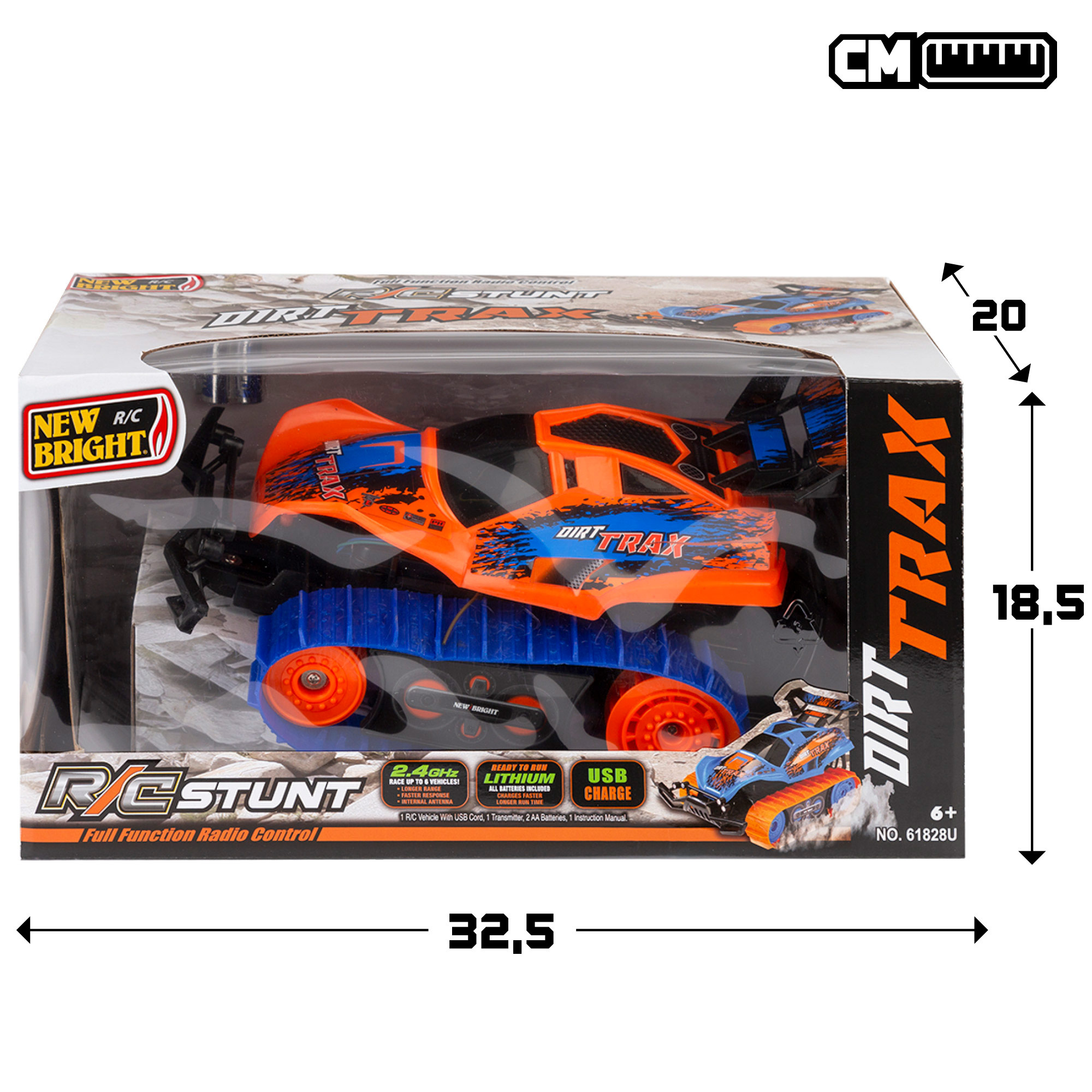 Радиоуправляемая машина с гусеничными колесами Dirt Trax 6 направ. USB 28 cm 6+ CB46802