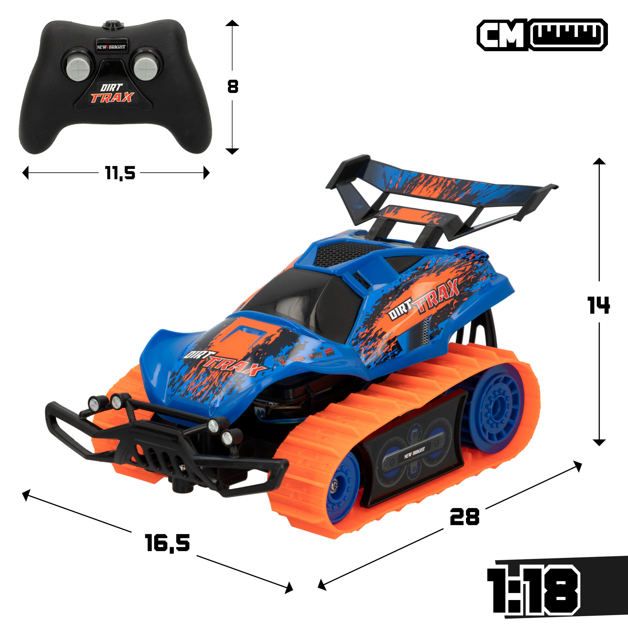 Радиоуправляемая машина с гусеничными колесами Dirt Trax 6 направ. USB 28 cm 6+ CB46802