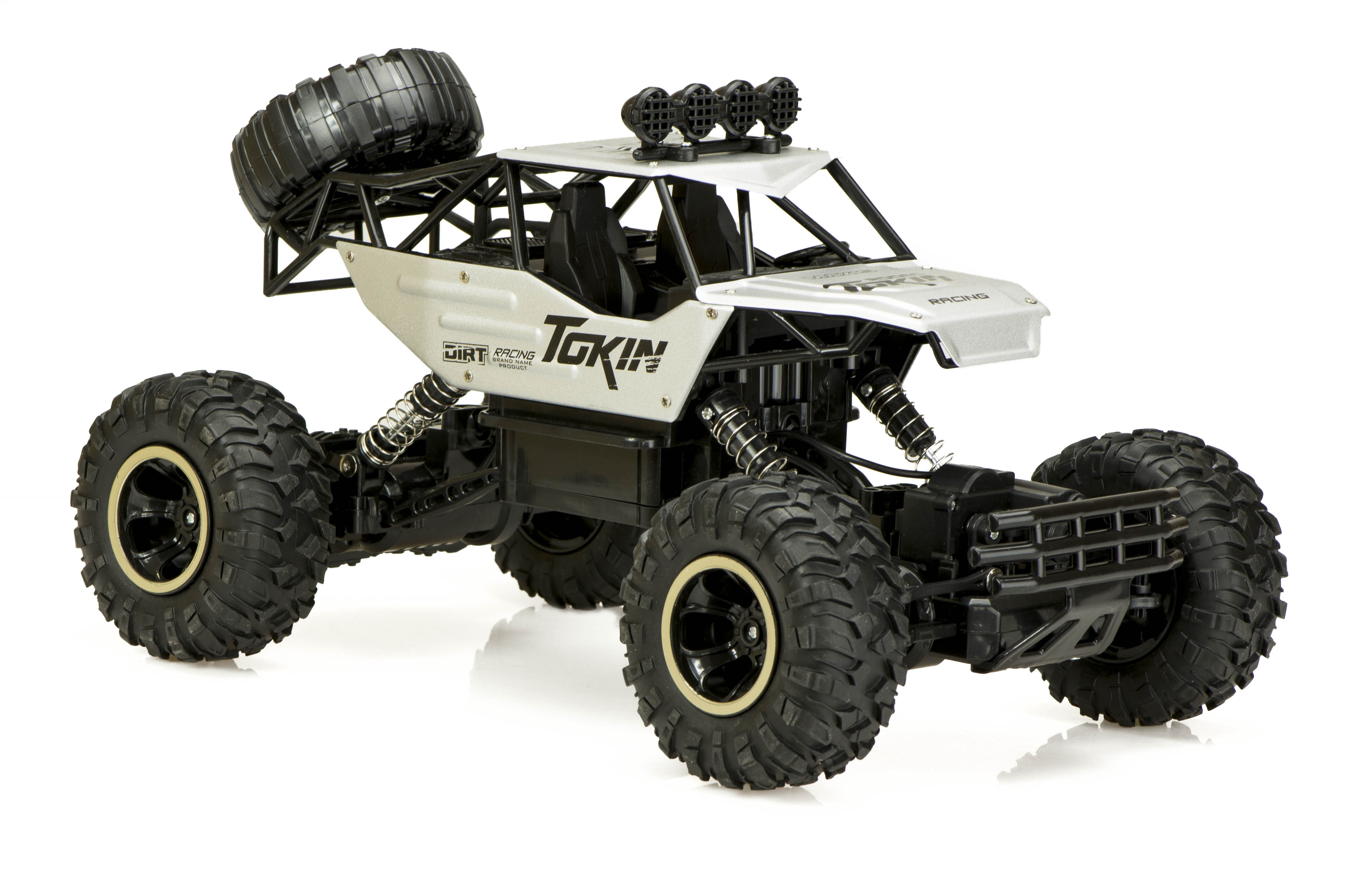 RC auto Rock Crawler 1:12 4WD METAL sudraba krāsā