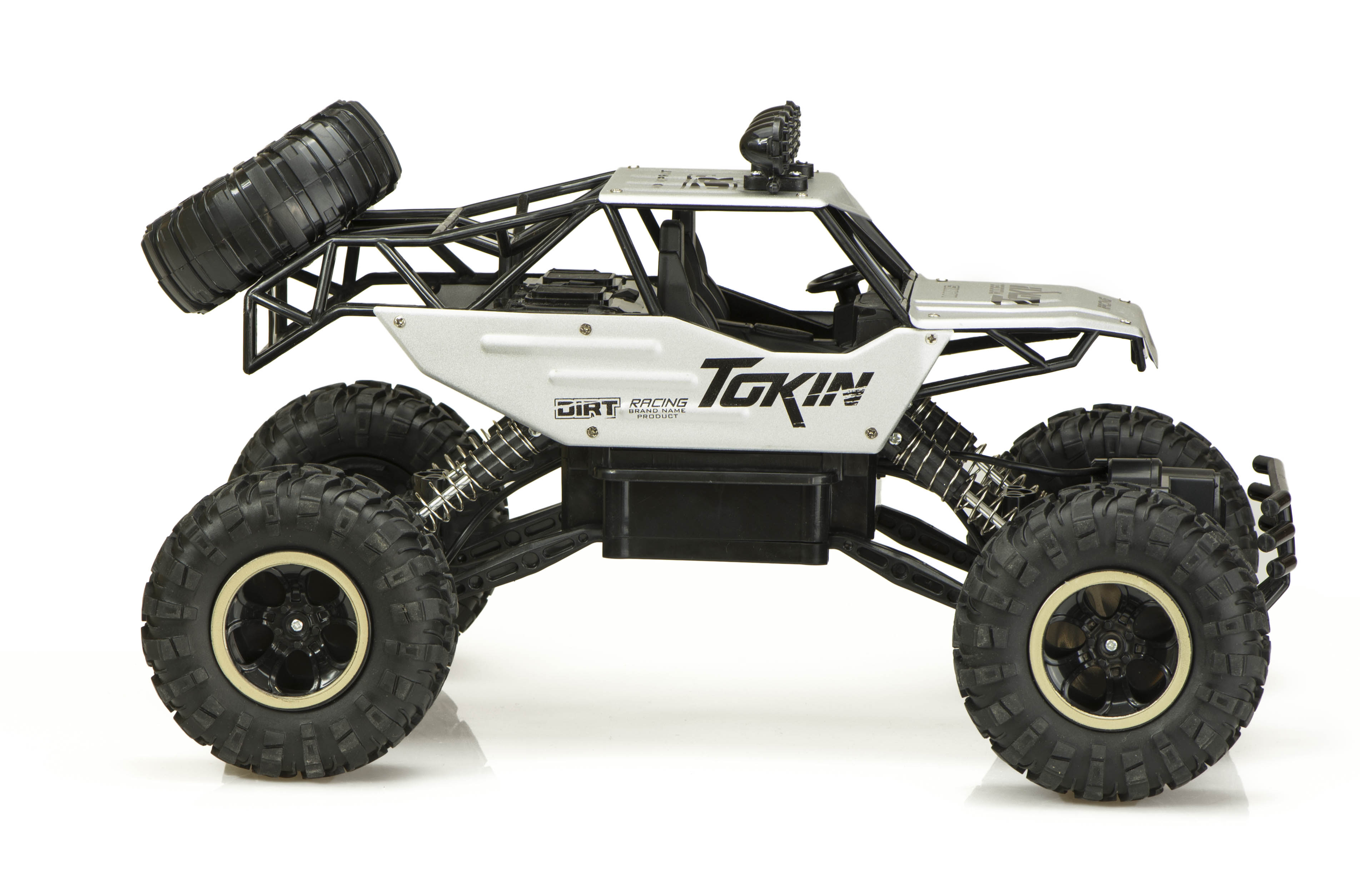 RC auto Rock Crawler 1:12 4WD METAL sudraba krāsā