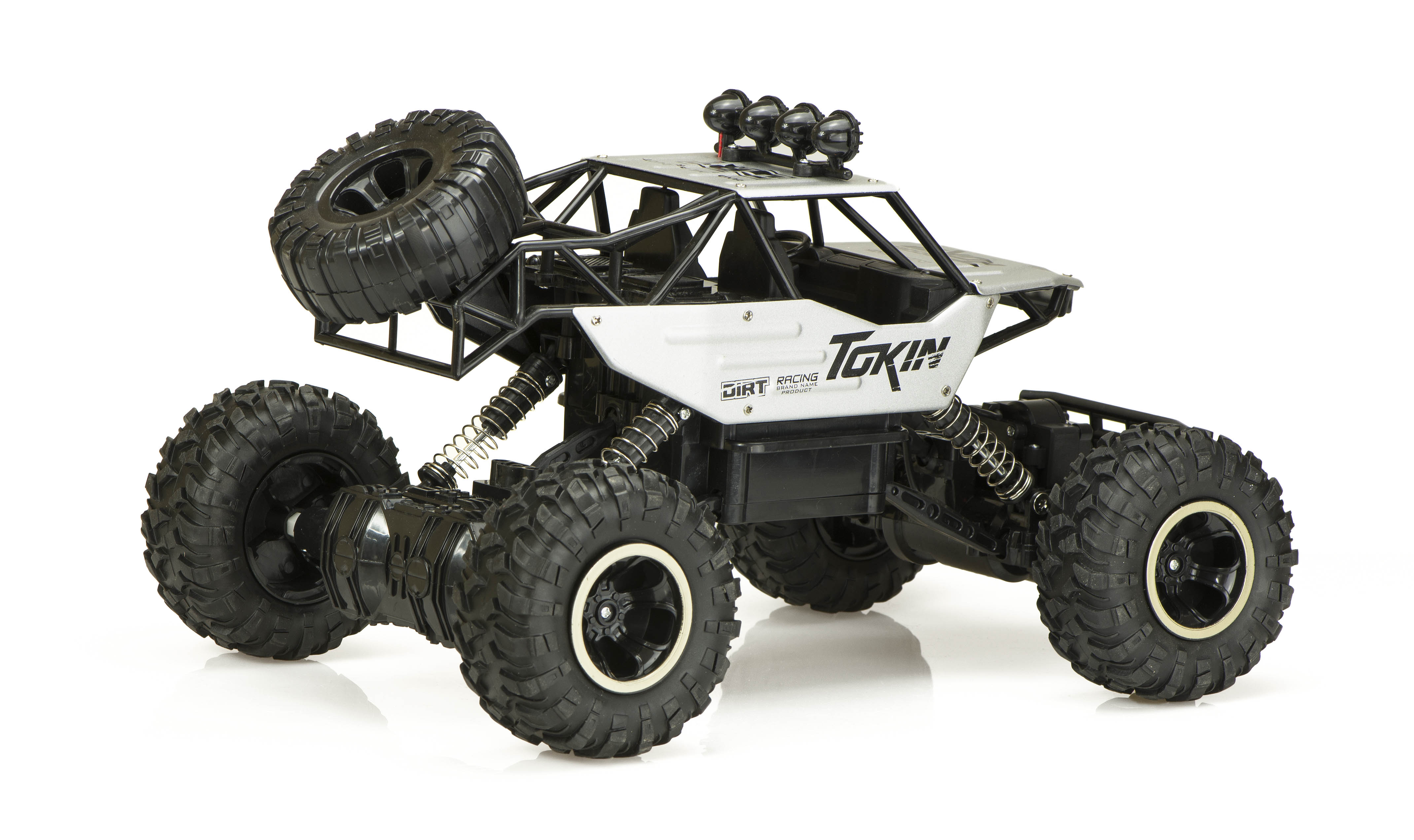 RC auto Rock Crawler 1:12 4WD METAL sudraba krāsā