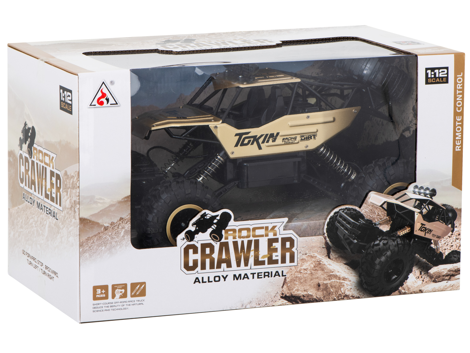 RC auto Rock Crawler 1:12 4WD METAL zelts