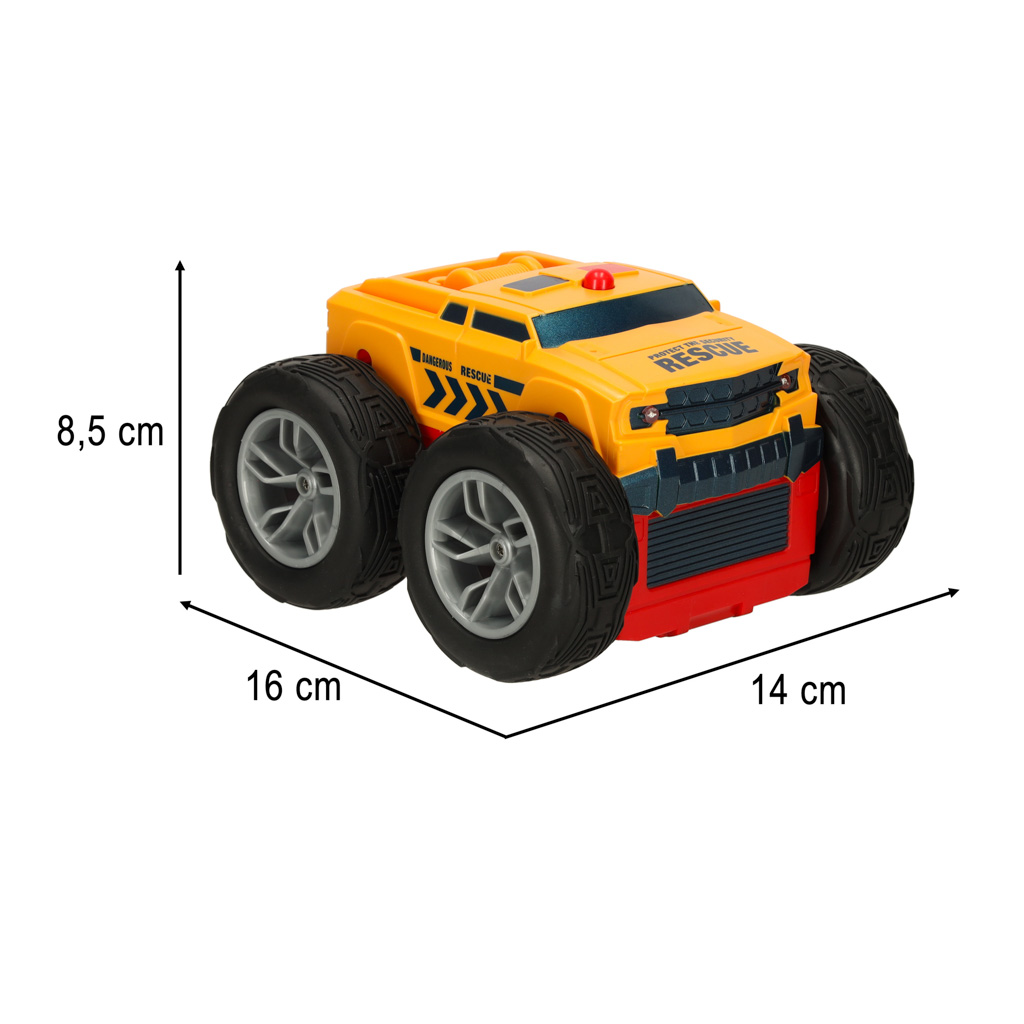 RC Revolt 2 Sided Rescue Racer zils tālvadības auto