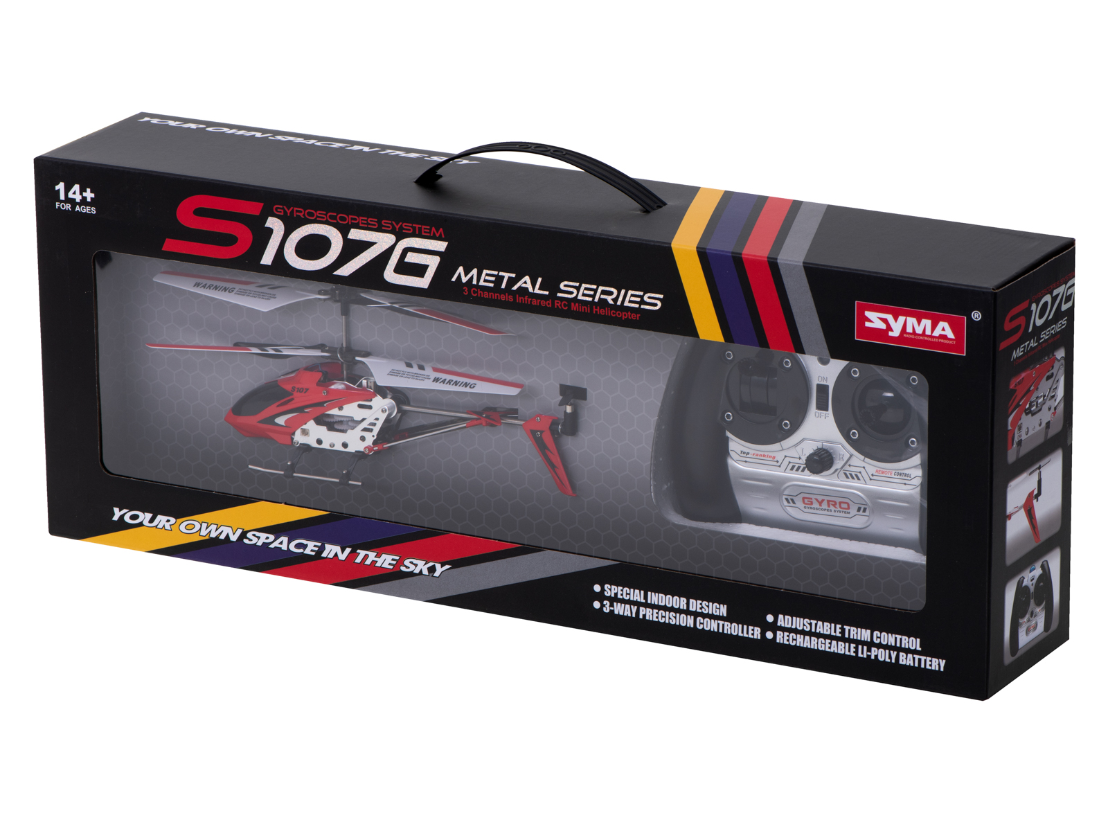 SYMA S107G RC helikopters sarkans