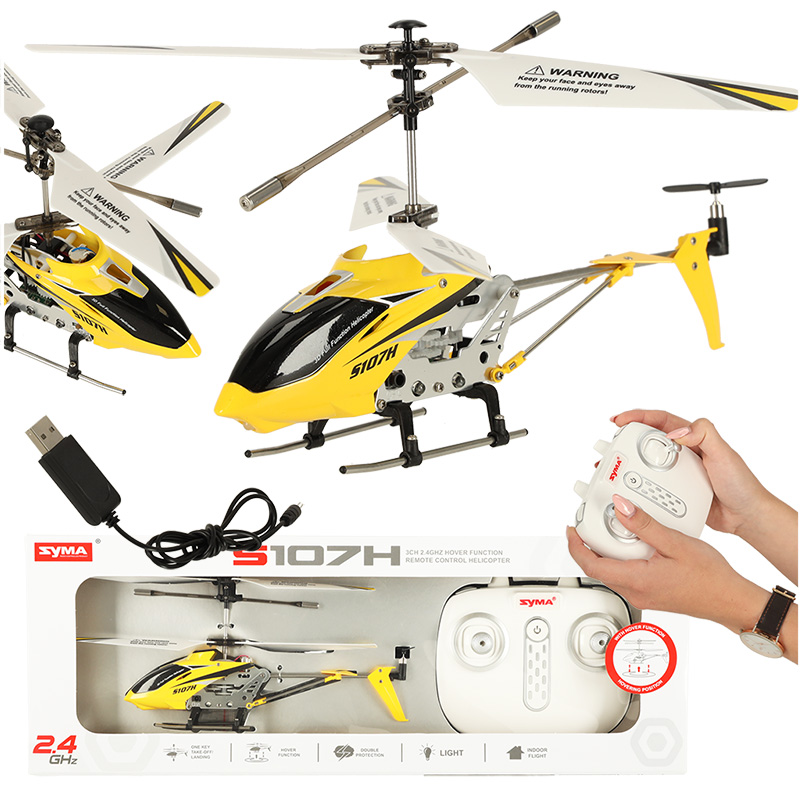 SYMA S107H RC helikopters 2.4GHz RTF dzeltens