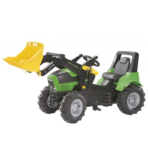 Детский Трактор с педалями с съемным ковшом и надувные колеса Rolly Toys rollyFarmtracDeutz Agrotron 7250 TTV  (3 - 8 лет) 710133