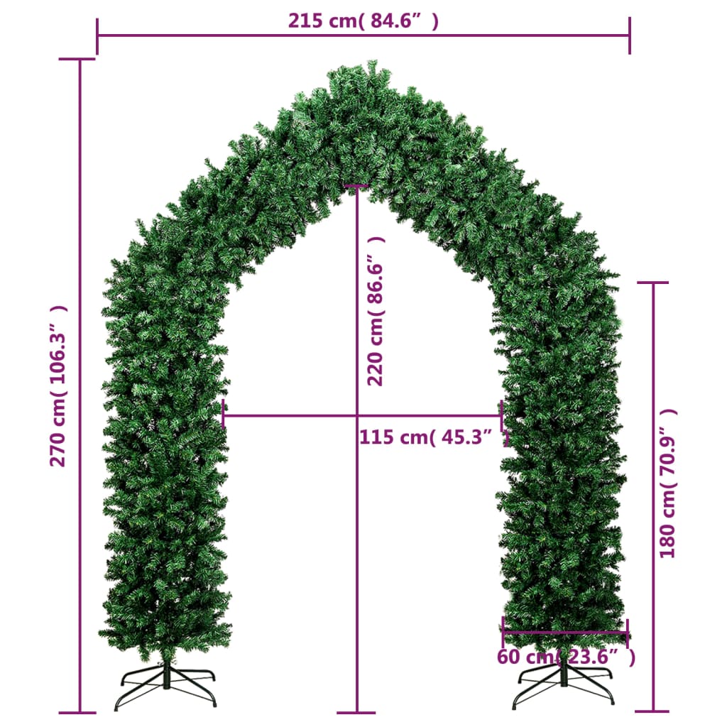 Ziemassvētku Arka Ar Skujām, Zaļa, 270 Cm Vidaxl