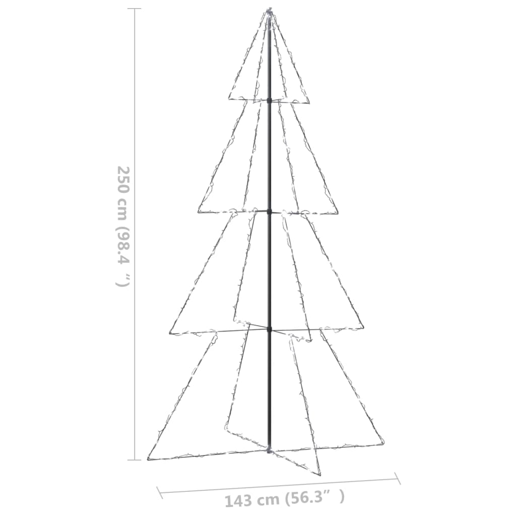 Ziemassvētku Egle, 360 Led, Telpām, Āra Teritorijai, 143X250 Cm Vidaxl