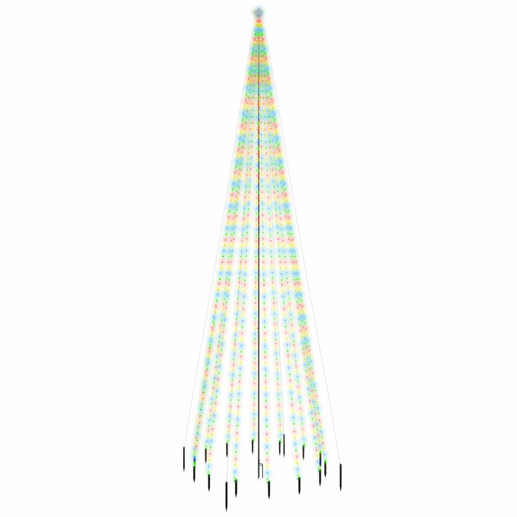 Ziemassvētku Egle Ar Pīķi, 1134 Krāsainas Led Lampiņas, 800 Cm Vidaxl