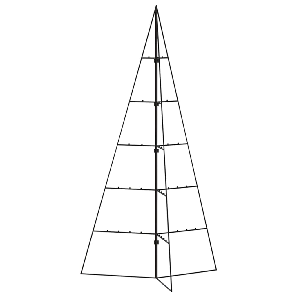 Ziemassvētku Eglīte, Metāls, Koka Pamatne, Melna, 100 Cm Vidaxl