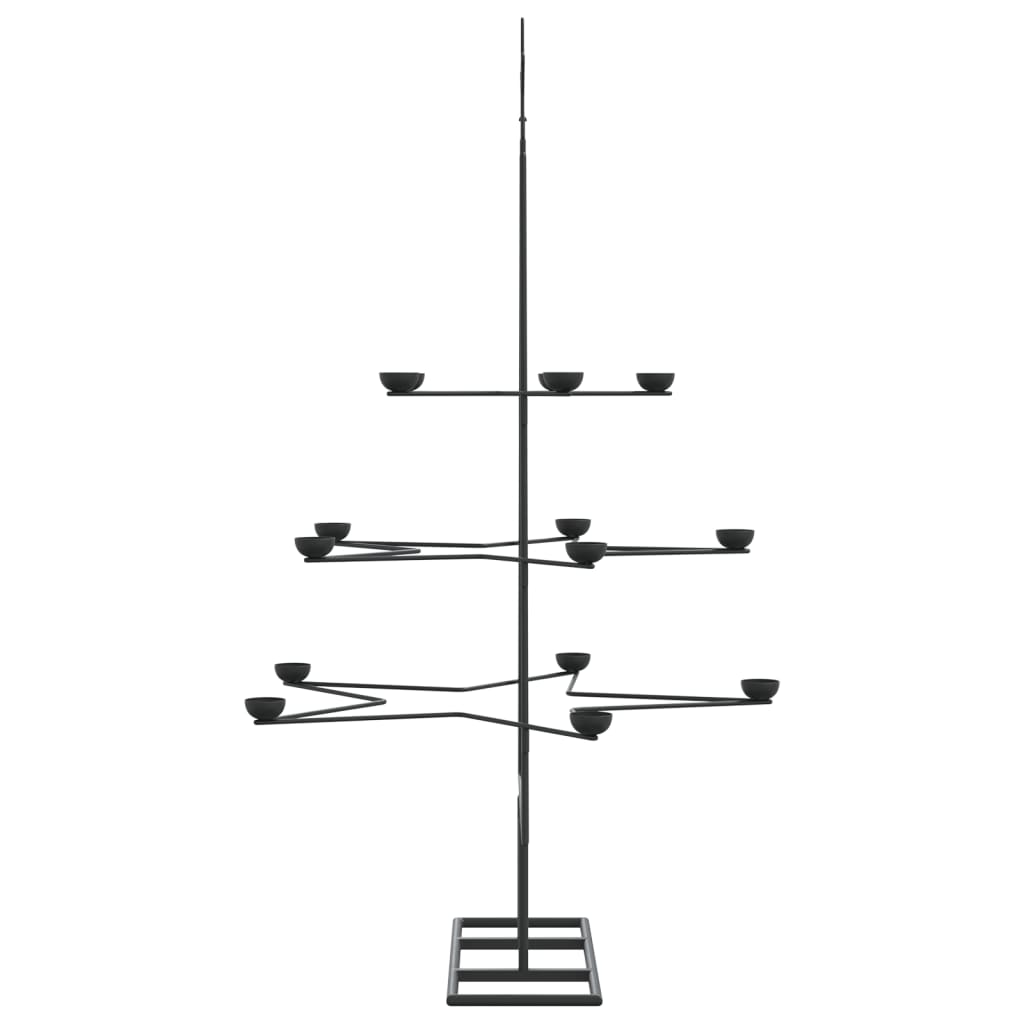 Ziemassvētku Eglīte, Metāls, Koka Pamatne, Melna, 105 Cm Vidaxl