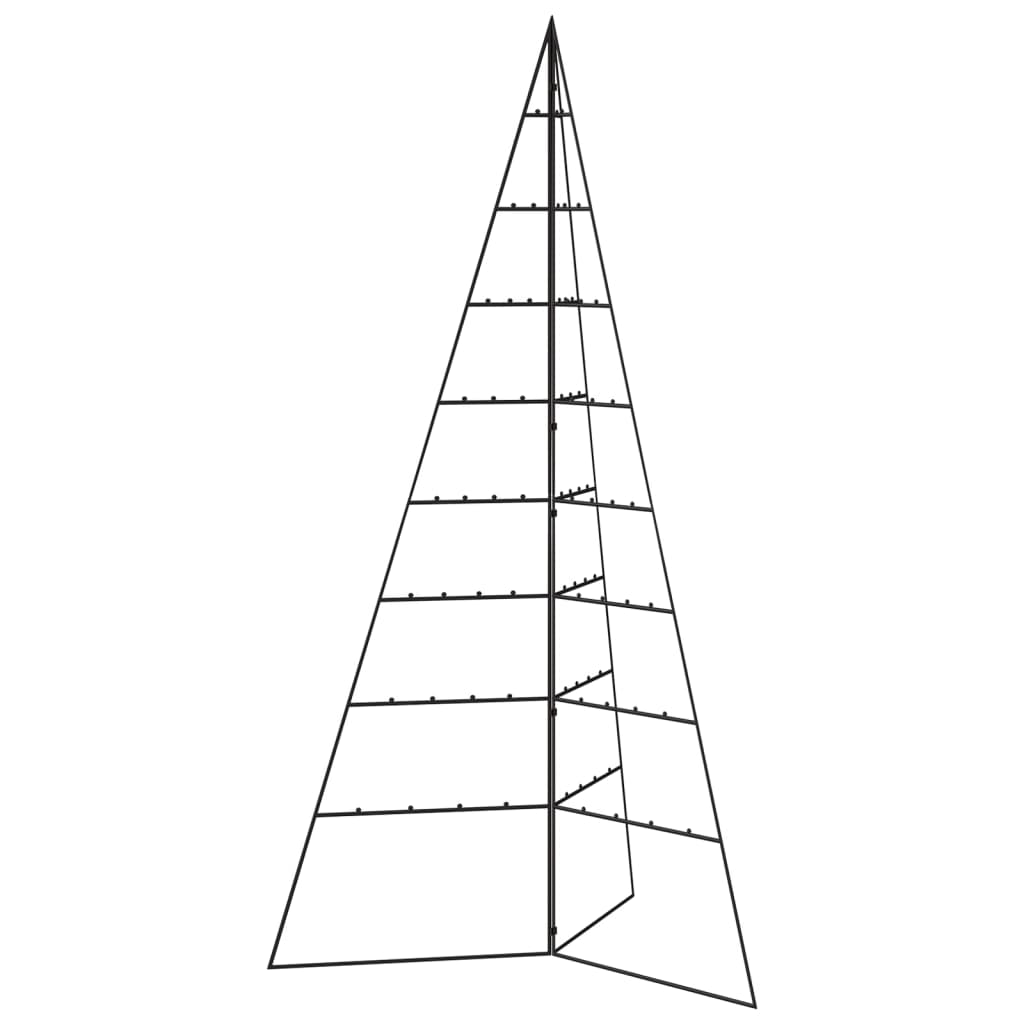 Ziemassvētku Eglīte, Metāls, Koka Pamatne, Melna, 180 Cm Vidaxl