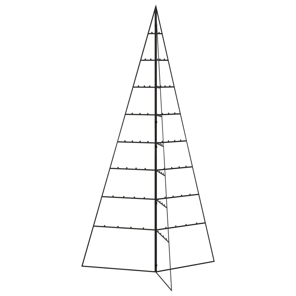 Ziemassvētku Eglīte, Metāls, Koka Pamatne, Melna, 180 Cm Vidaxl