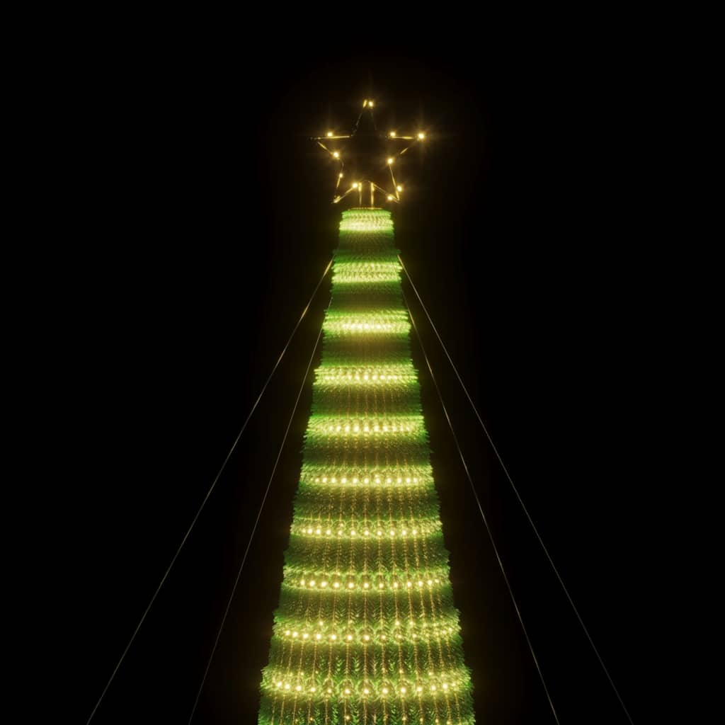 Ziemassvētku Eglītes Dekorācija, 1544 Led, Silti Baltas, 500 Cm Vidaxl