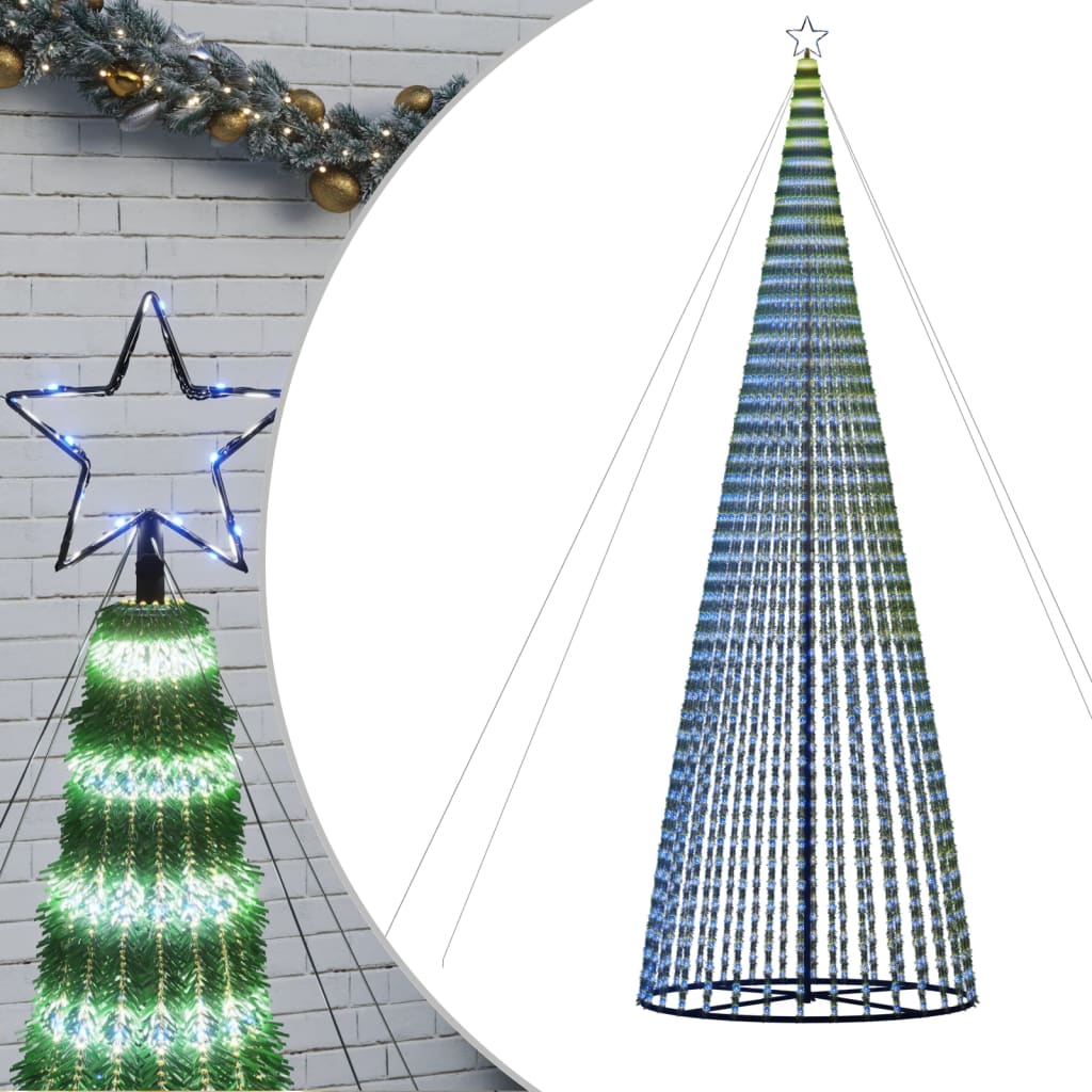 Ziemassvētku Eglītes Dekorācija, 1544 Zilas Led, 500 Cm Vidaxl