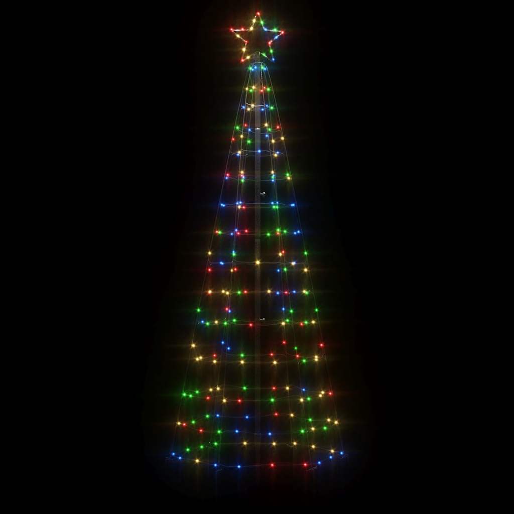 Ziemassvētku Eglītes Dekorācija, 220 Led, Krāsainas, 180 Cm Vidaxl