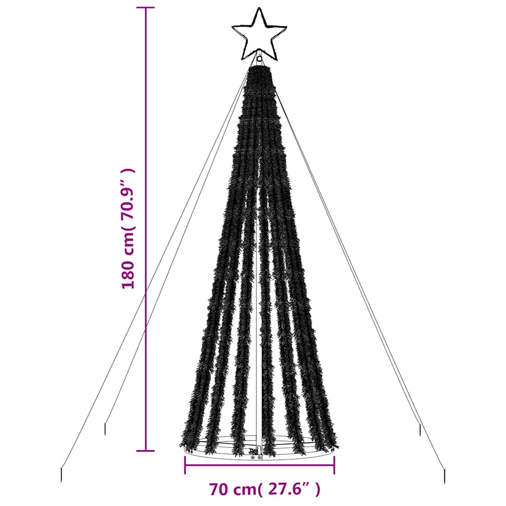 Ziemassvētku Eglītes Dekorācija, 275 Led, Silti Baltas, 180 Cm Vidaxl