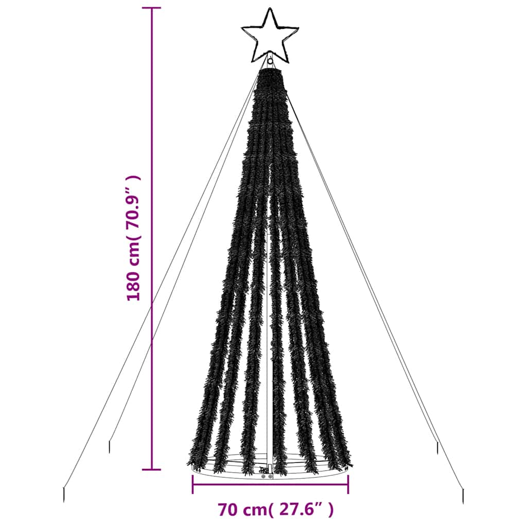 Ziemassvētku Eglītes Dekorācija, 275 Zilas Led, 180 Cm Vidaxl