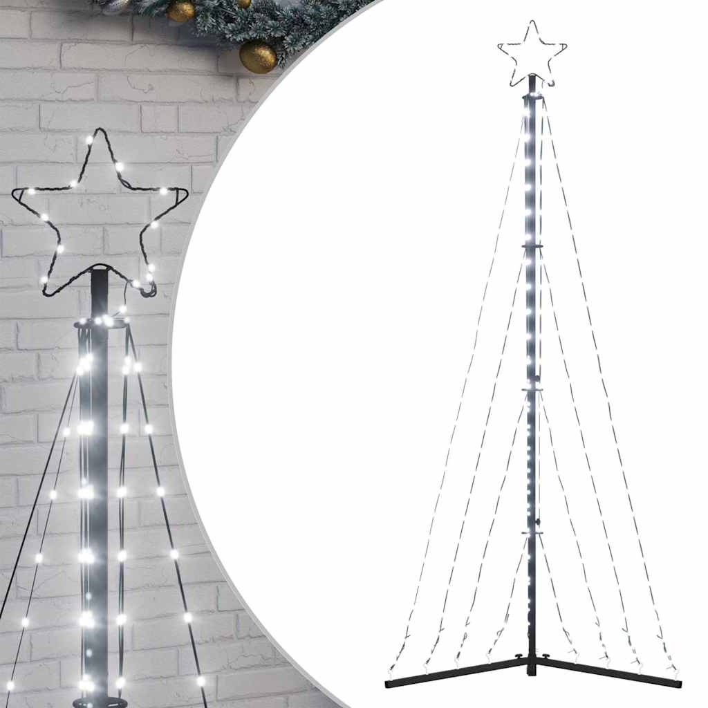 Ziemassvētku Eglītes Gaisma 339 Led Auksti Balts 180 Cm Vidaxl