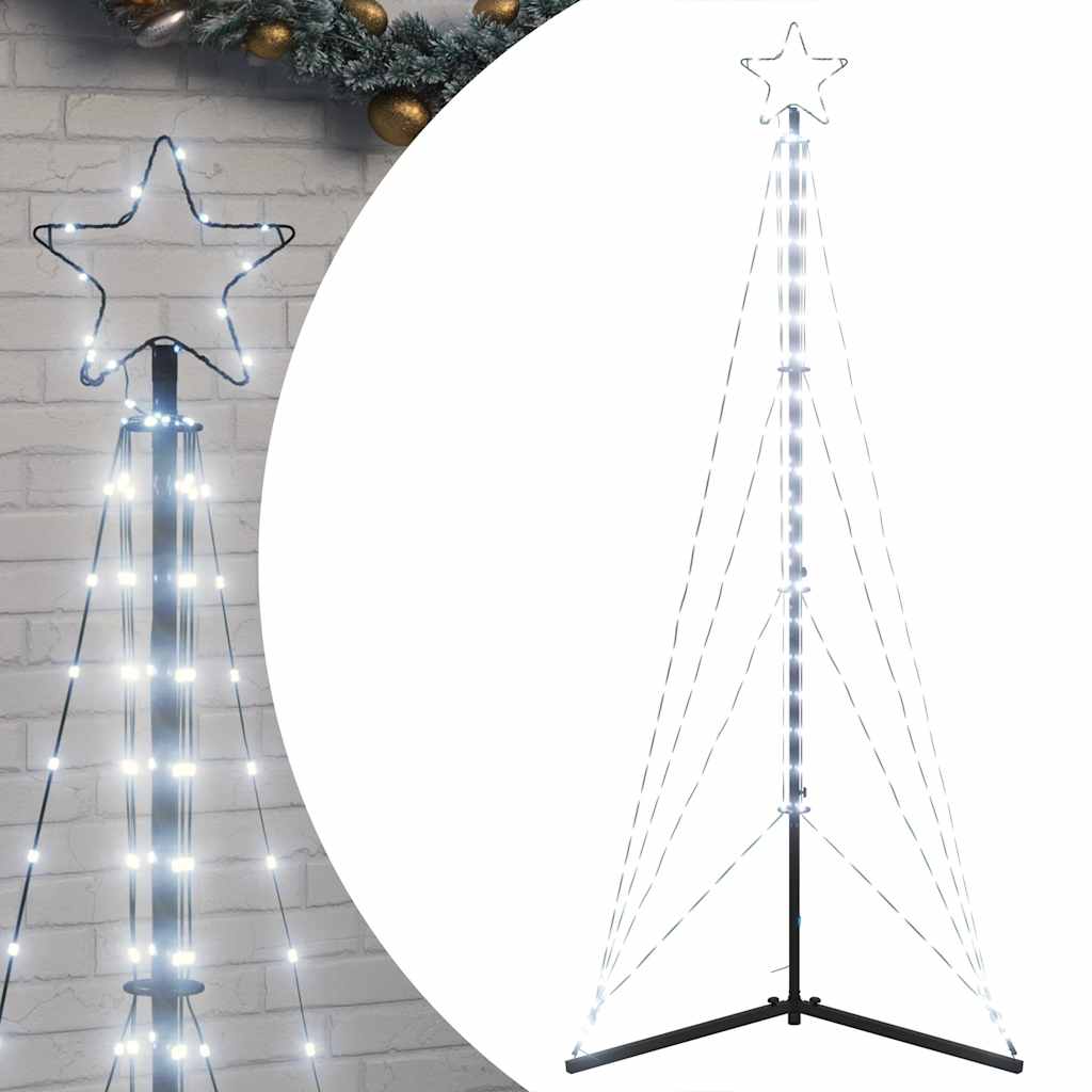 Ziemassvētku Eglītes Gaisma 363 Led Auksti Balts 180 Cm Vidaxl