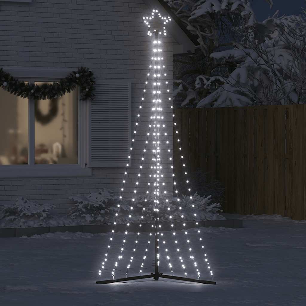 Ziemassvētku Eglītes Gaismiņas, 447 Led, Vēsi Baltas, 250 Cm Vidaxl