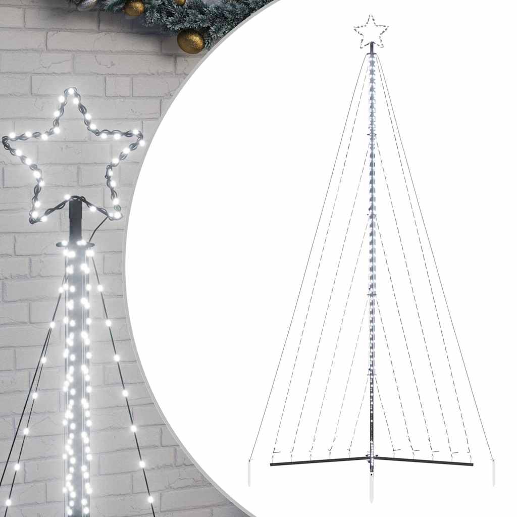 Ziemassvētku Eglītes Gaismiņas, 570 Led, Vēsi Baltas, 400 Cm Vidaxl