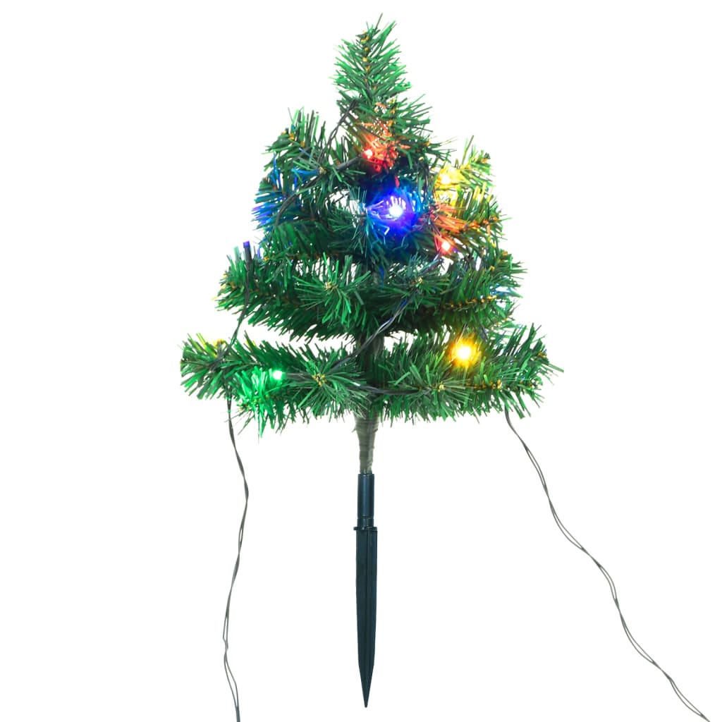 Ziemassvētku Egļu Celiņš, 6 Egles, Krāsainas Led, 45 Cm, Pvc Vidaxl