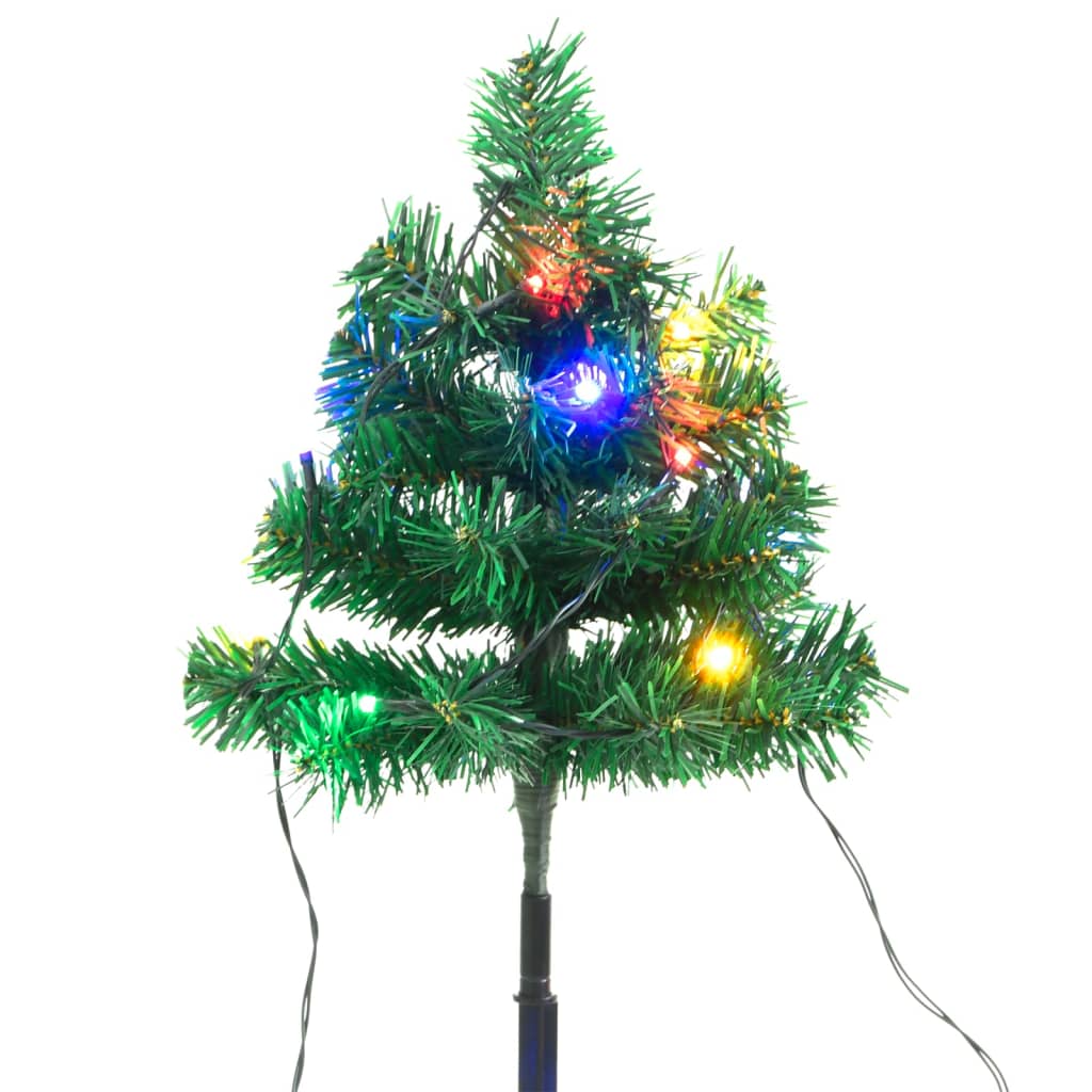 Ziemassvētku Egļu Celiņš, 6 Egles, Krāsainas Led, 45 Cm, Pvc Vidaxl