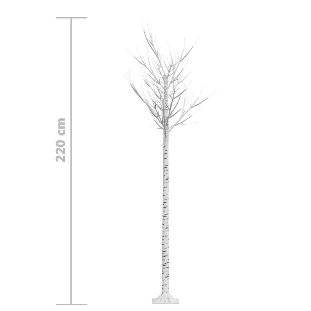 Ziemassvētku Koks, 200 Led, Daudzkrāsaina Gaisma, 2,2 M Vidaxl