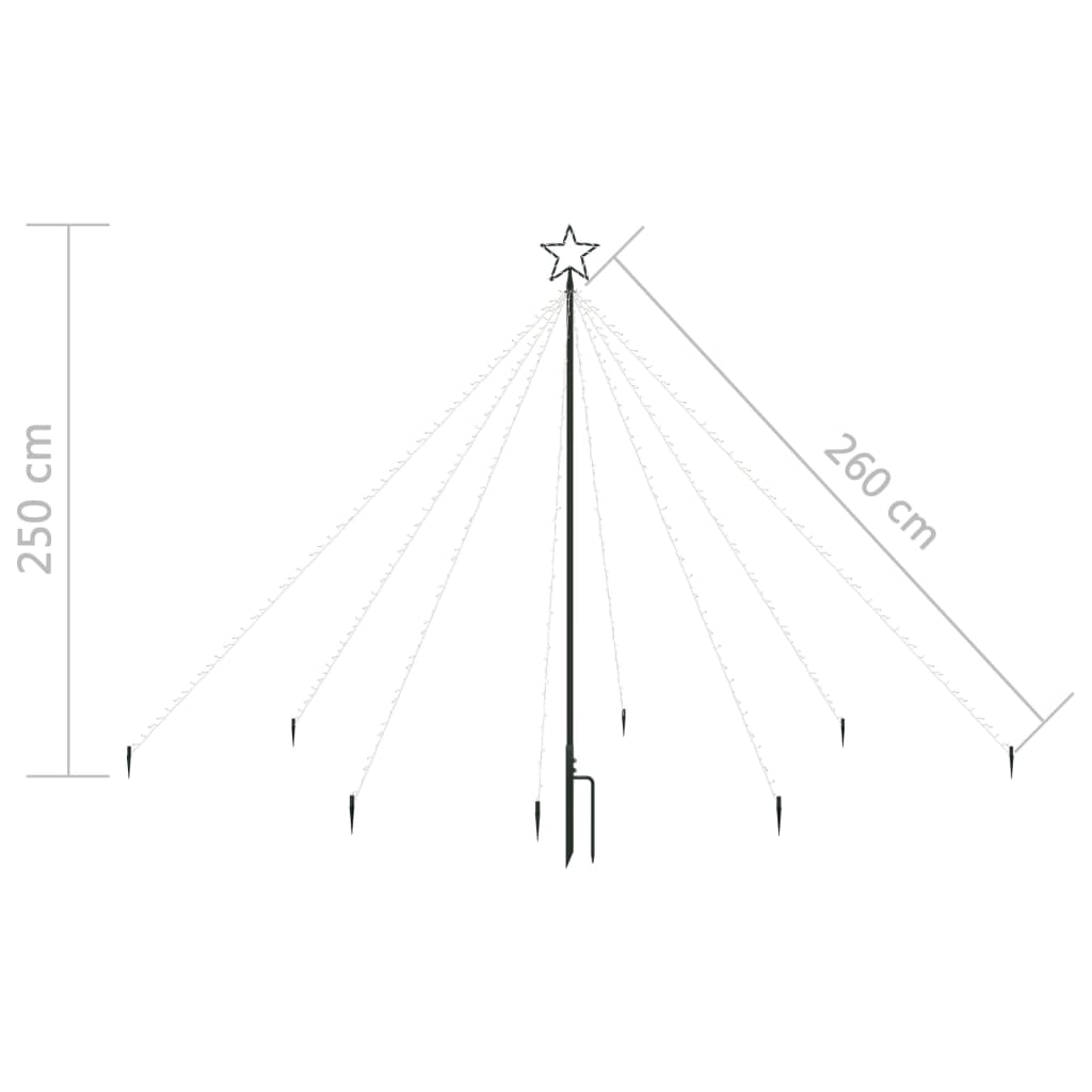 Ziemassvētku Led Koka Gaismiņas, 400 Led, 2,5 M Vidaxl