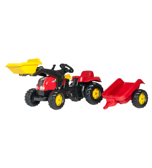 Traktors Bērniem ar pedāļiem un piekabi Rolly Toys RollyKid-X 023127