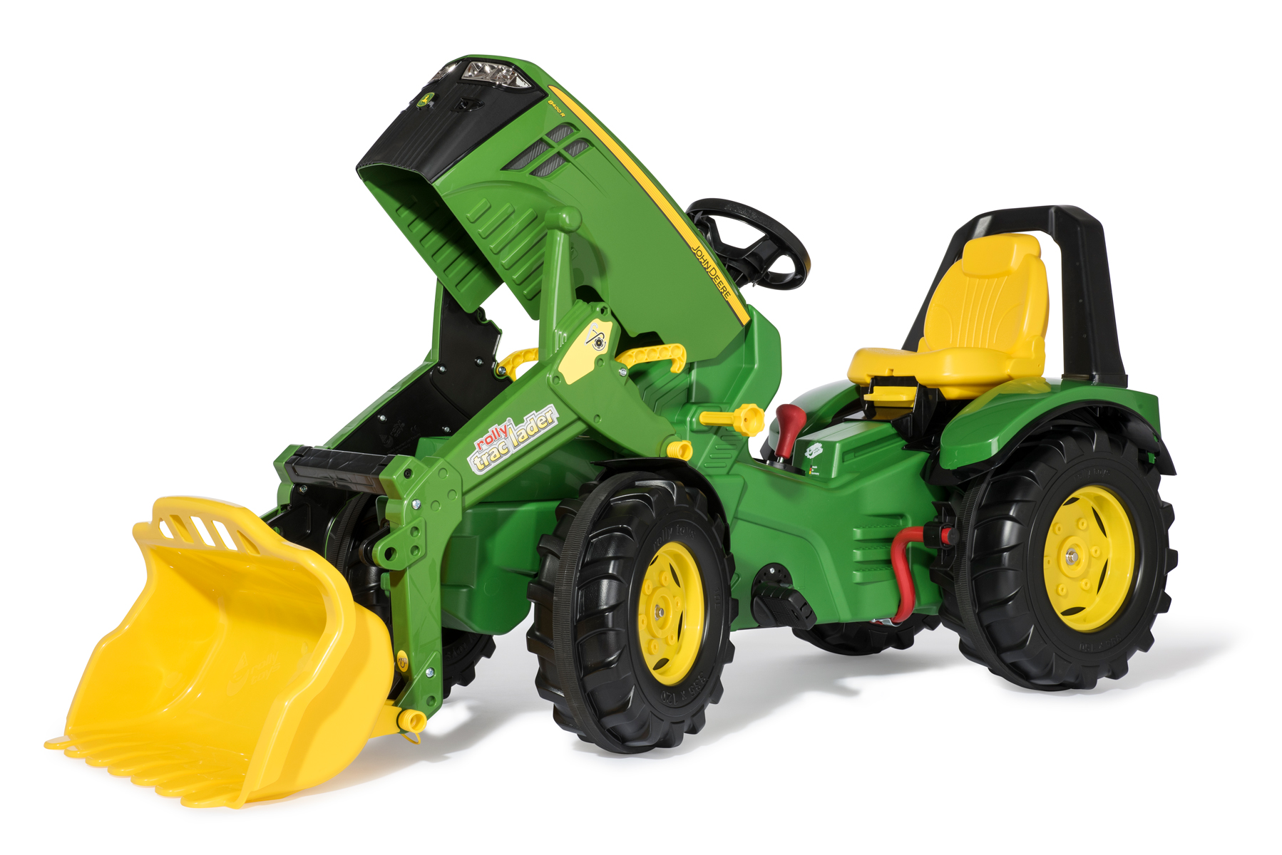 Детский Трактор на педалях с ковшом RollyX-Trac Premium John Deere 8400R (3 - 10 лет)