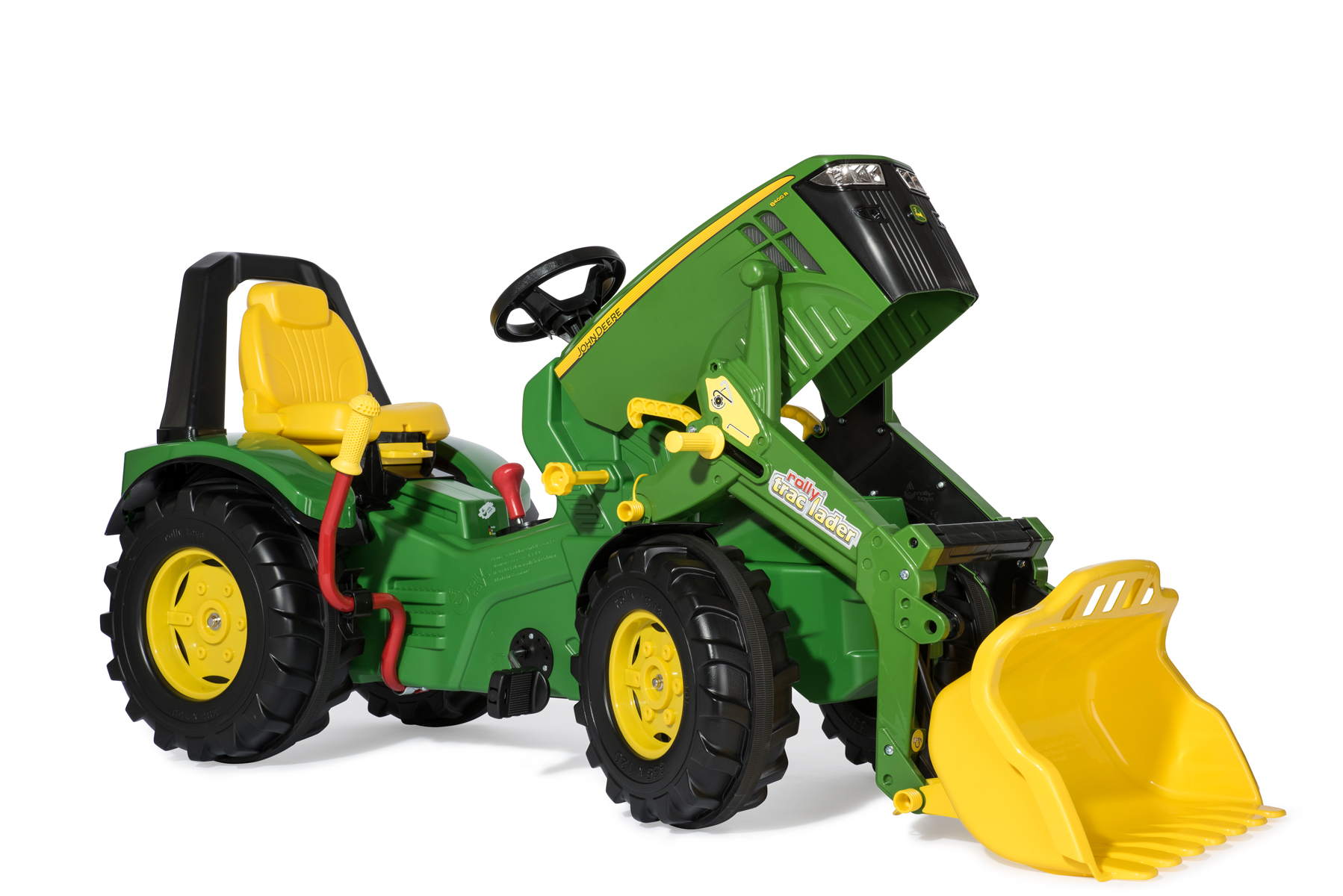 Детский Трактор на педалях с ковшом RollyX-Trac Premium John Deere 8400R (3 - 10 лет)