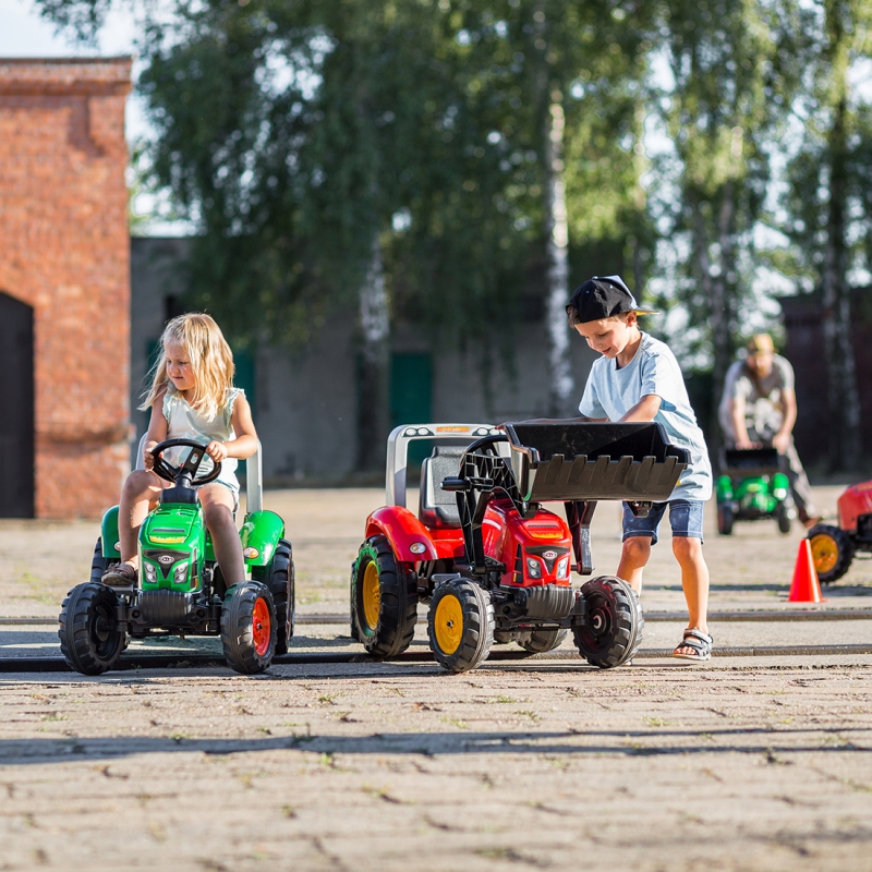 Traktors ar pedāļiem ar piekabi FALK Red Supercharger