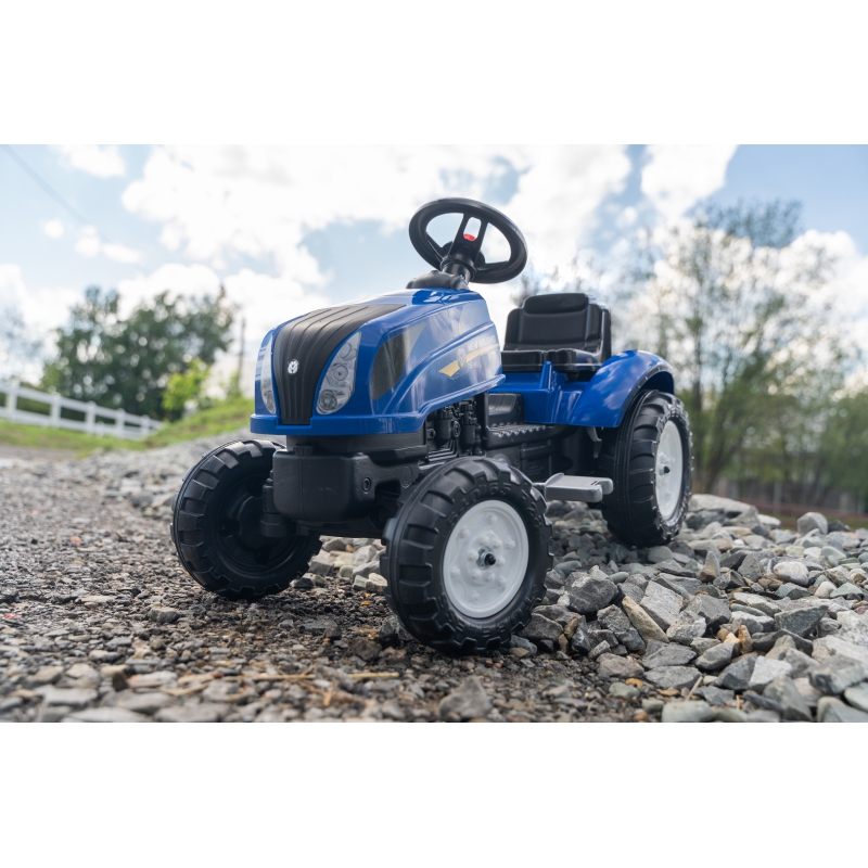 Traktors ar pedāļiem ar piekabi FALK New Holland Blue