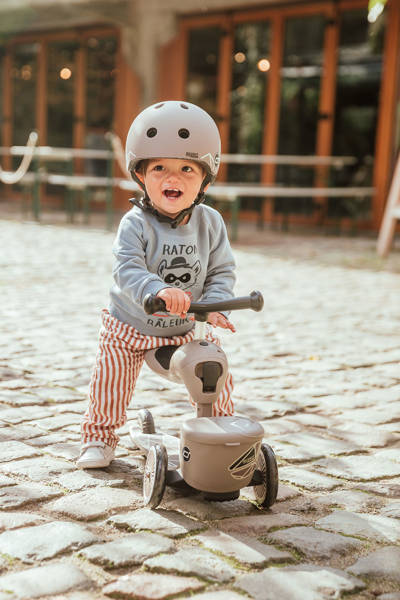 Scootandride Highwaykick 1 Lifestyle 2w1 Jeżdzik i Hulajnoga Trójkołowa z Zamykanym Schowkiem 1-5 lat Brown Lines