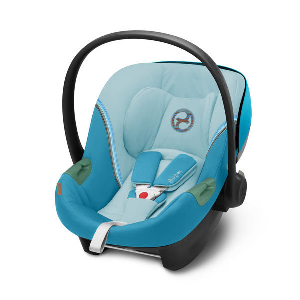 Cybex Aton S2 i-Size Beach Blue 2023 + vasaras pārvalks Bērnu autosēdeklis 0-13 kg