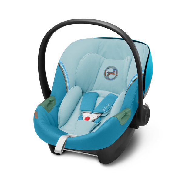 Cybex Aton S2 i-Size Beach Blue 2023 + vasaras pārvalks Bērnu autosēdeklis 0-13 kg