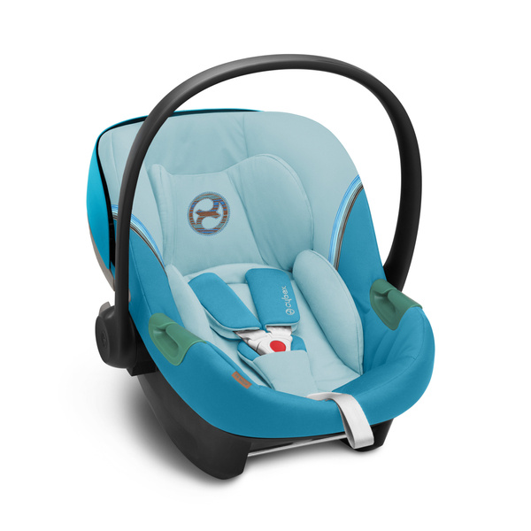 Cybex Aton S2 i-Size Beach Blue 2023 + vasaras pārvalks Bērnu autosēdeklis 0-13 kg