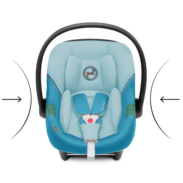 Cybex Aton S2 i-Size Beach Blue 2023 + vasaras pārvalks Bērnu autosēdeklis 0-13 kg