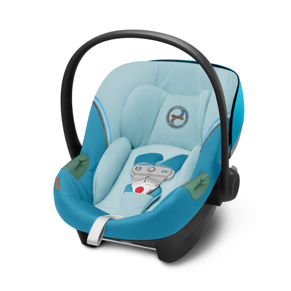 Cybex Aton S2 i-Size Beach Blue 2023 + vasaras pārvalks Bērnu autosēdeklis 0-13 kg